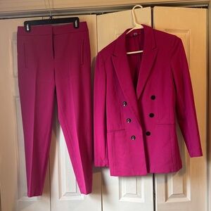 Bar III Fuchsia Blazer and Pants Set